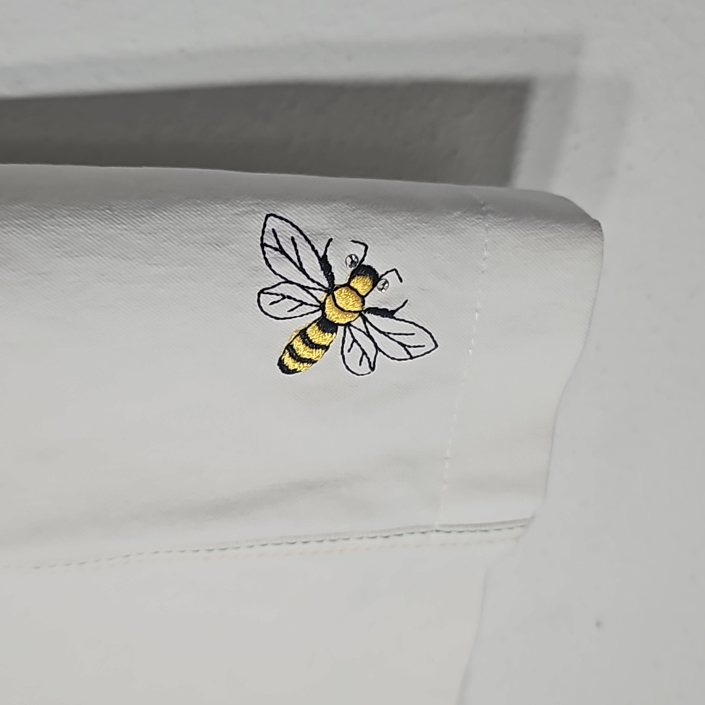 Guc Escada Bee Embroidered Office Basic Flat Fron… - image 4